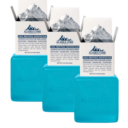 Alaskacube Cool Menthol Shower Bar (Set of 3)